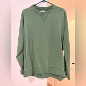 Pact Women's green oversized crewneck sweater
